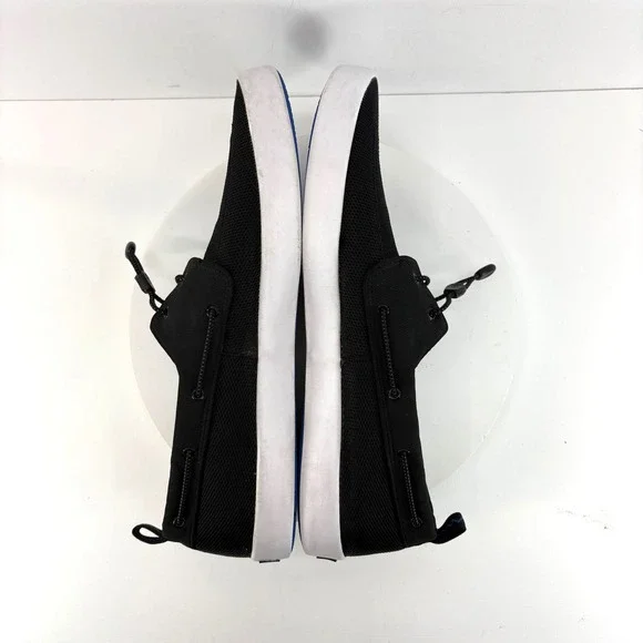 Sperry Deck Men's Size 14 Black Mesh Boat Shoes Sneakers Bungee Laces - Picture 8 of 9
